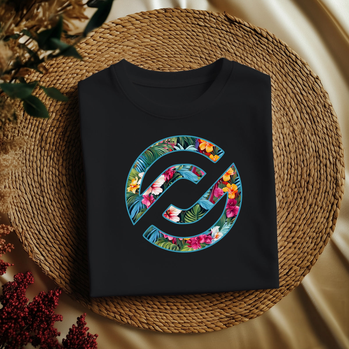 Summer State of Mind tropical graphic tee featuring colorful palm trees, coastal-inspired artwork, and a relaxed summer vacation aesthetic printed on a Comfort Colors garment-dyed shirt.