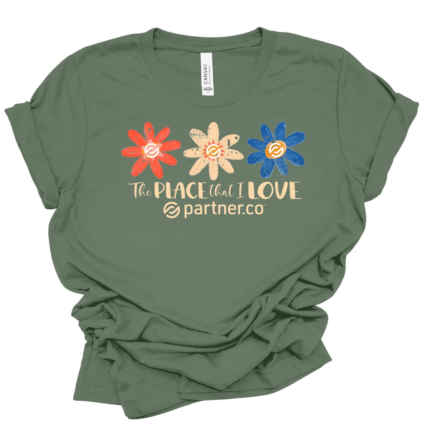 The Place That I Love Floral Women's Graphic Crew Neck T-Shirt