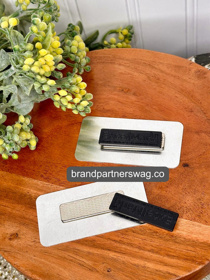 Personalized Metal Name Tag with Magnetic Back – Custom Printed