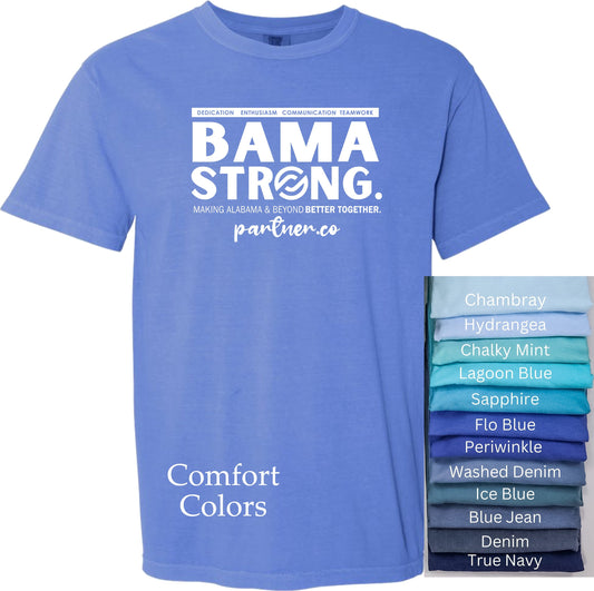 BAMA STRONG Team T-Shirt Comfort Colors in Blues