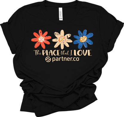 The Place That I Love Floral Women's Graphic Crew Neck T-Shirt