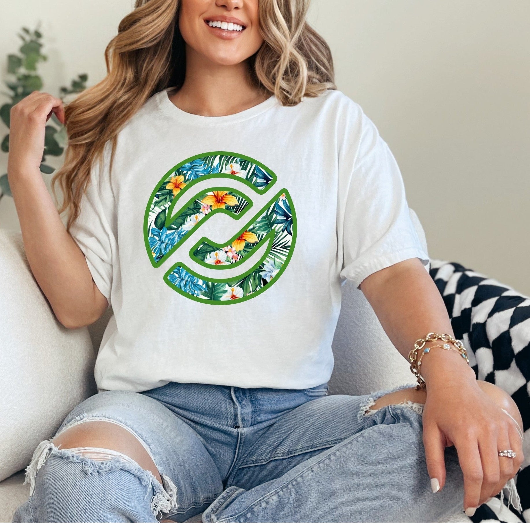 Casual tropical t-shirt designed for a Destin conference event
