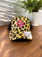 Leopard Print Ponytail Trucker Cap