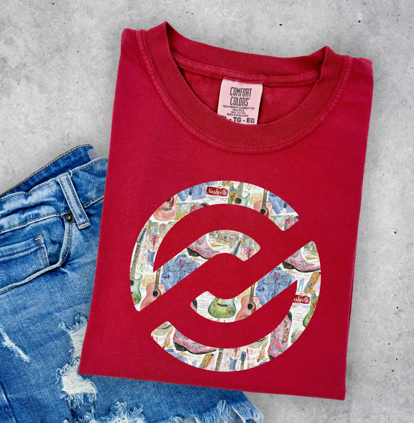 Nashville Connect Comfort Colors t-shirt featuring an exclusive Music City-inspired design for event attendees in Nashville, Tennessee.