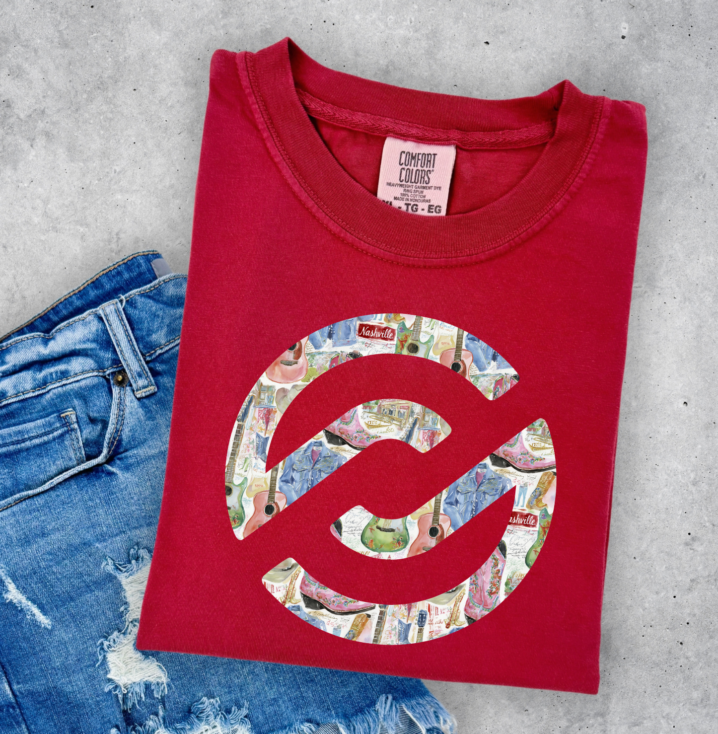 Nashville Connect Comfort Colors t-shirt featuring an exclusive Music City-inspired design for event attendees in Nashville, Tennessee.