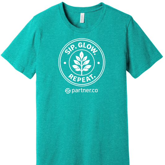 Bella Canvas V Neck Sip Glow Repeat 