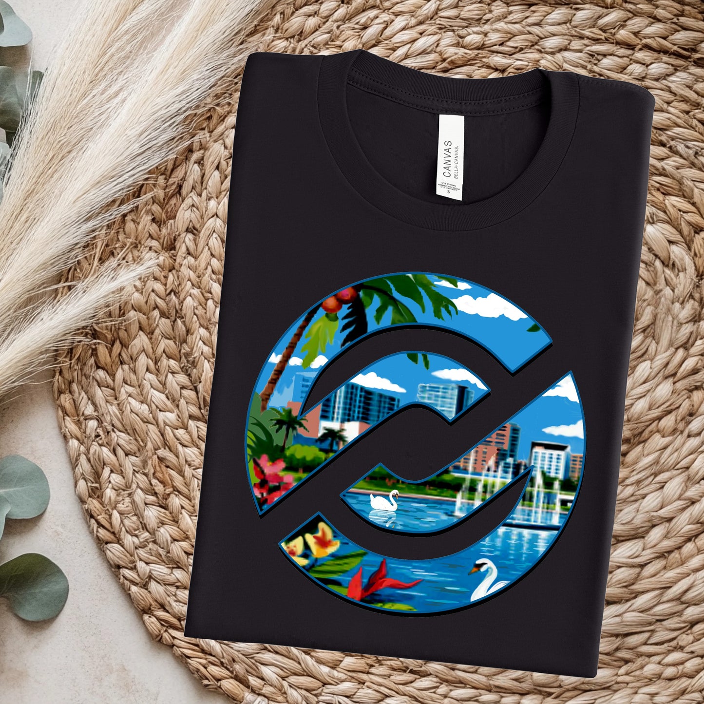 PXP Orlando Swan Tee – Black | Orlando Florida Graphic T-Shirt