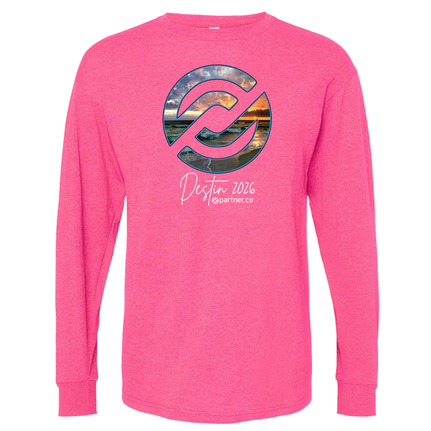 Destin T-Shirt Long Sleeve White or Pink