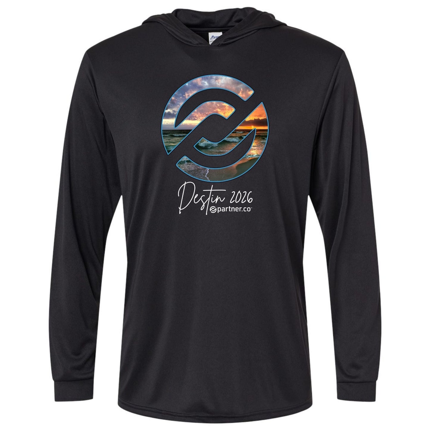 Destin T-Shirt Performance Hooded Beach Blue