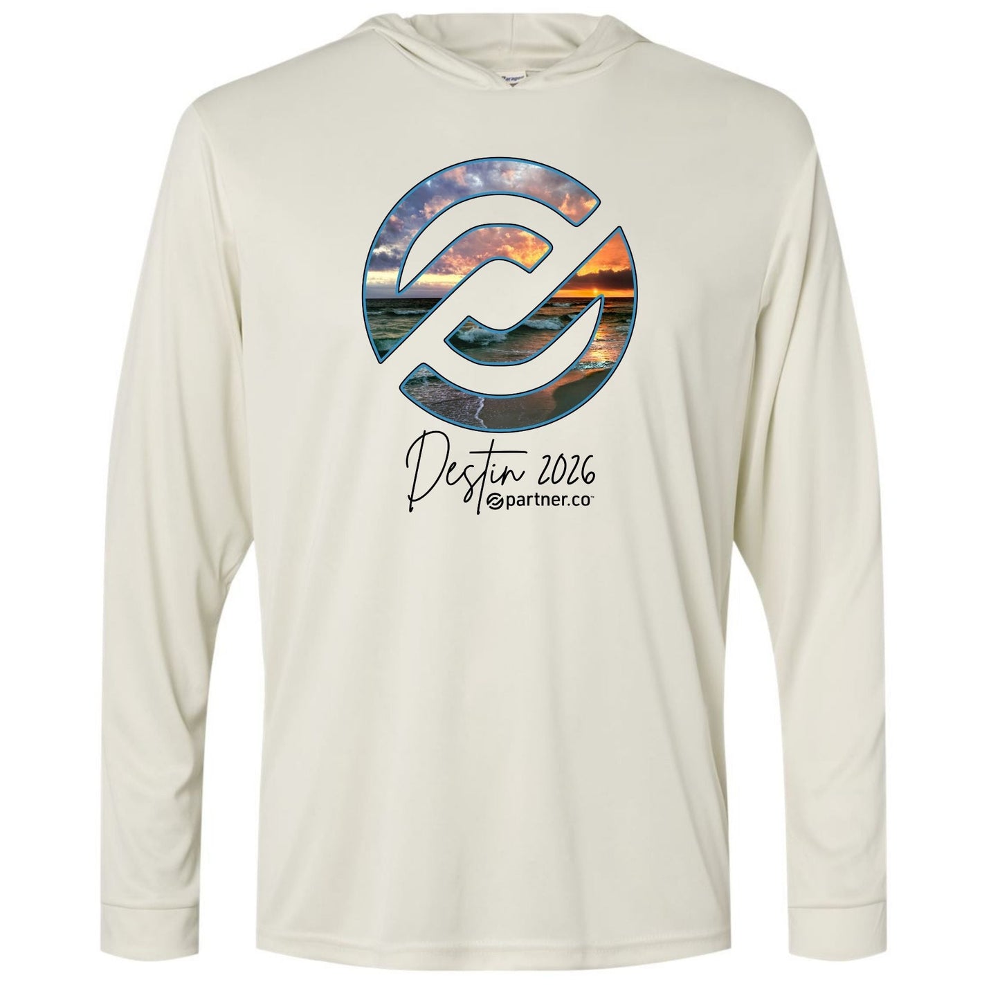 Destin T-Shirt Performance Hooded Beach Blue