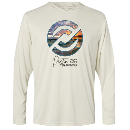 Destin T-Shirt Performance Hooded Beach Blue