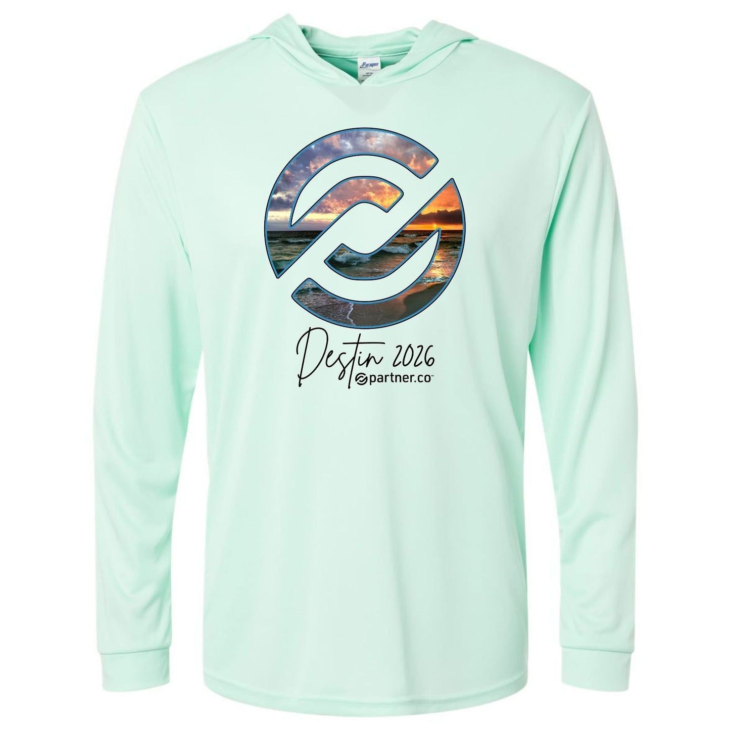 Destin T-Shirt Performance Hooded Beach Blue