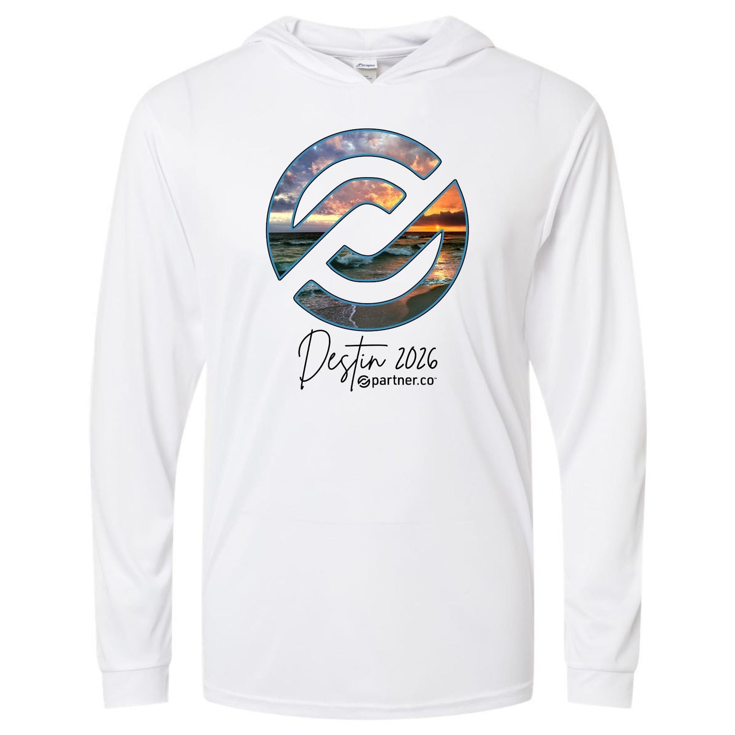 Destin T-Shirt Performance Hooded Beach Blue
