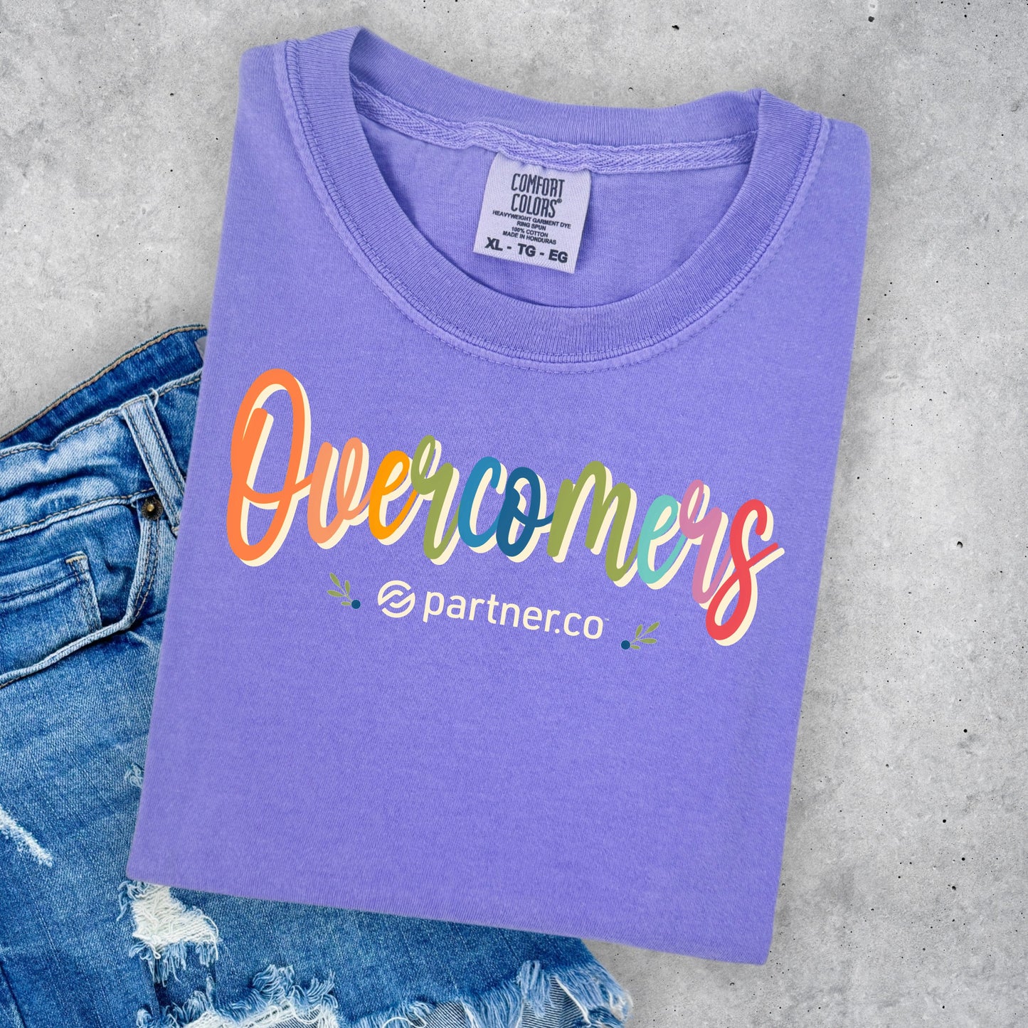 Overcomers Colorful Comfort Colors Tee – Violet