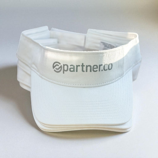 White with Grey Print Visor