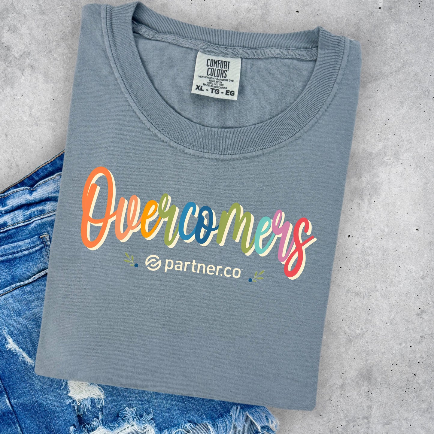 Overcomers Colorful Comfort Colors Tee – Granite