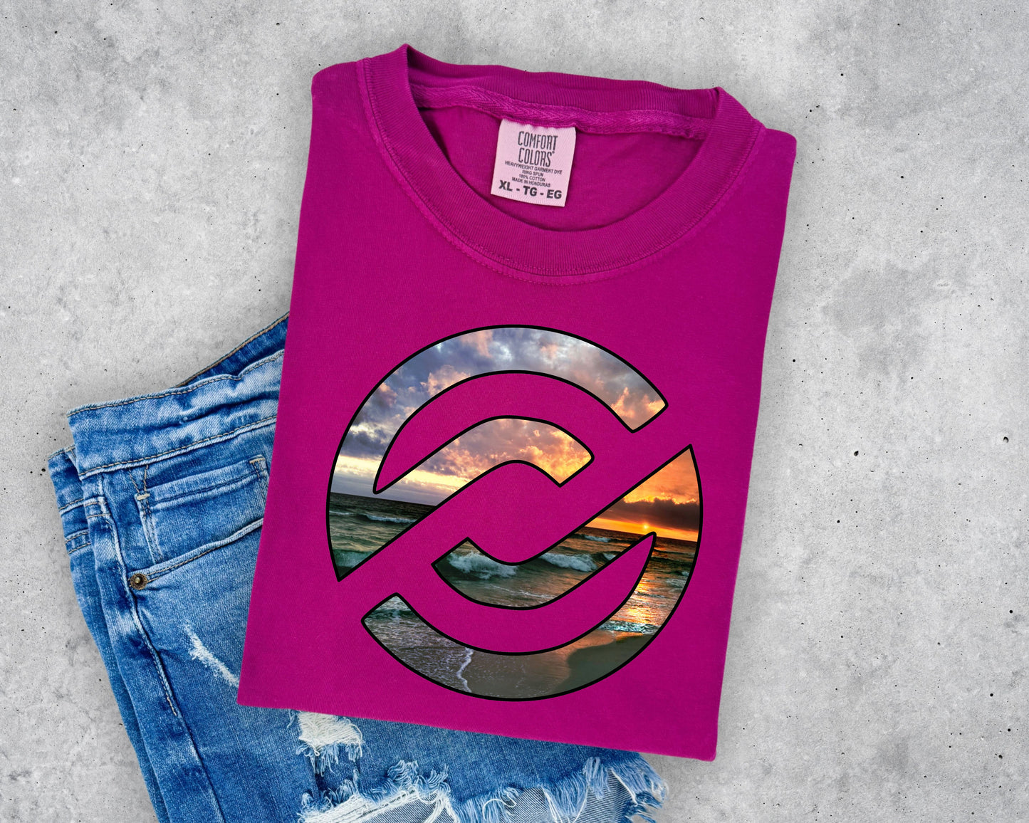 Florida Coast Beach Comfort Colors® T-Shirt – Boysenberry | Coastal Graphic Tee