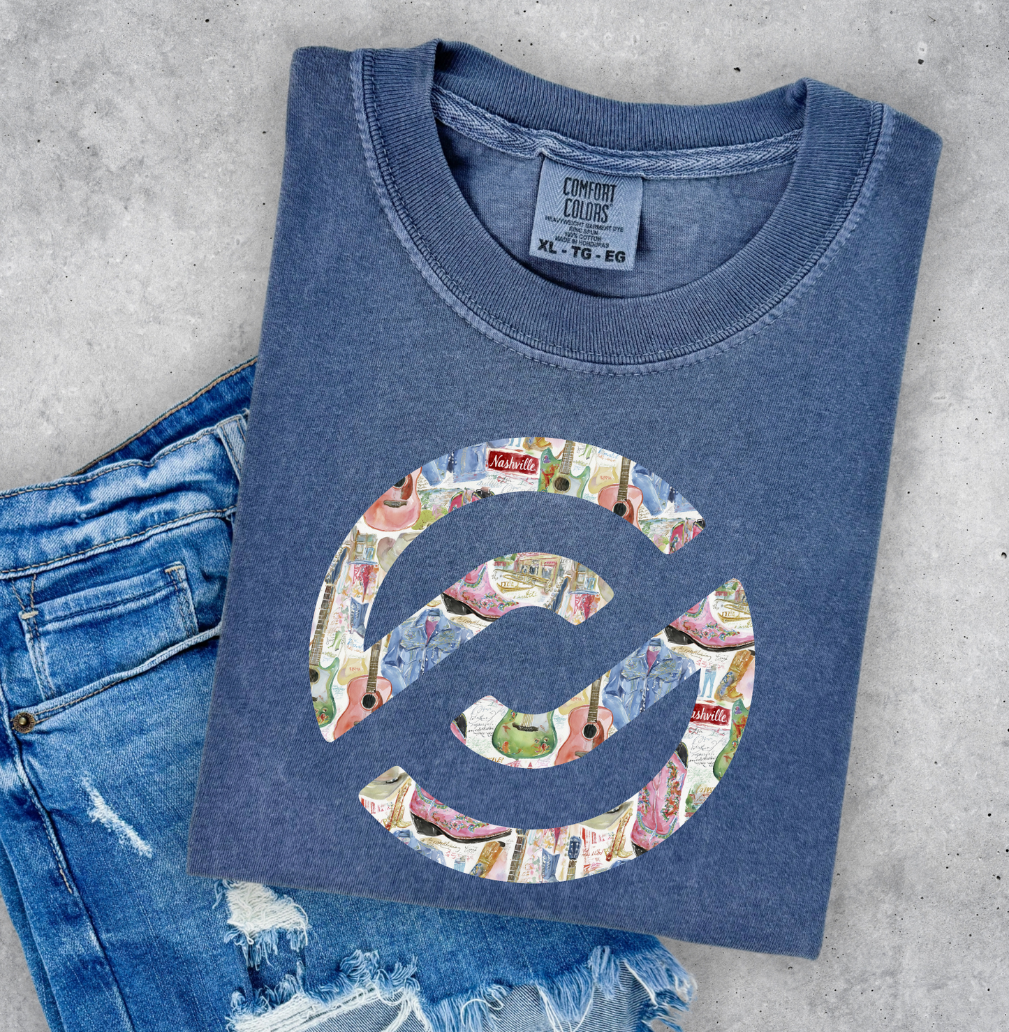 Nashville Connect Comfort Colors t-shirt featuring an exclusive Music City-inspired design for event attendees in Nashville, Tennessee.