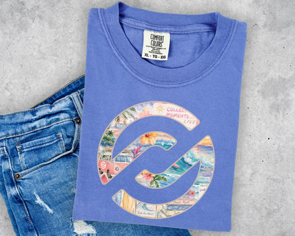 Adult PXP Orlando 2026 Comfort Colors T-shirts in Flo Blue Butter Lagoon Blue Island Reef and Neon Pink