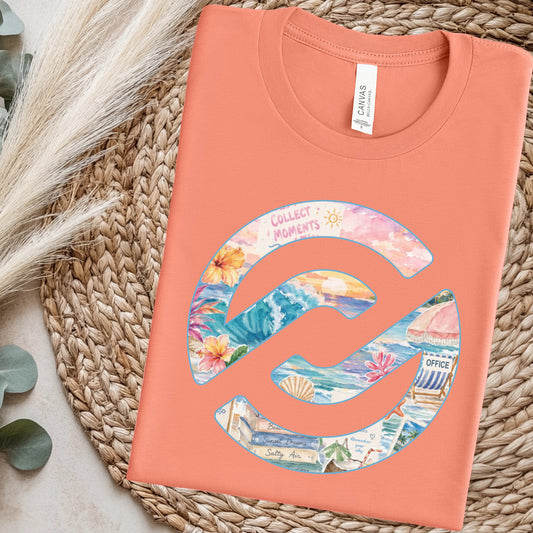 PXP Orlando Collect Moments Tee – Coral | Bella+Canvas Beach Shirt
