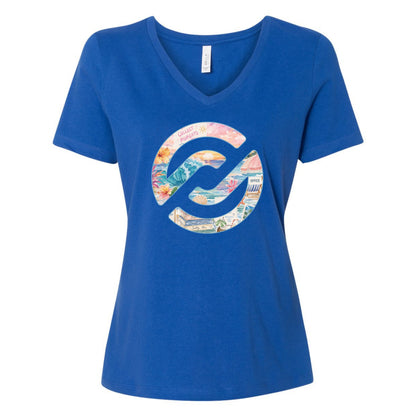 PXP Orlando Collect Moments Women’s V-Neck Tee – True Royal | Bella Canvas